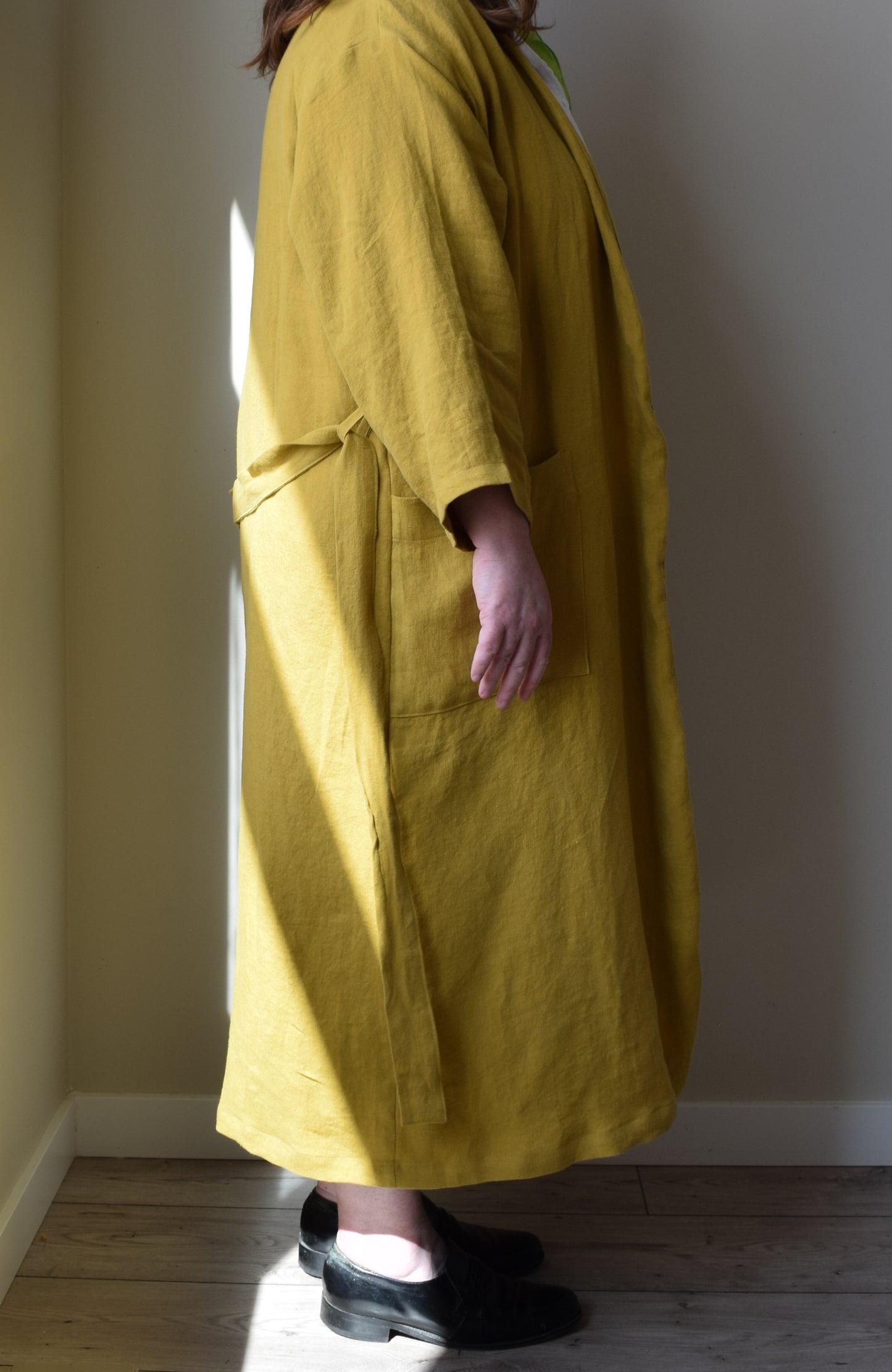 Mustard Linen Bathrobe | Multiple Sizes