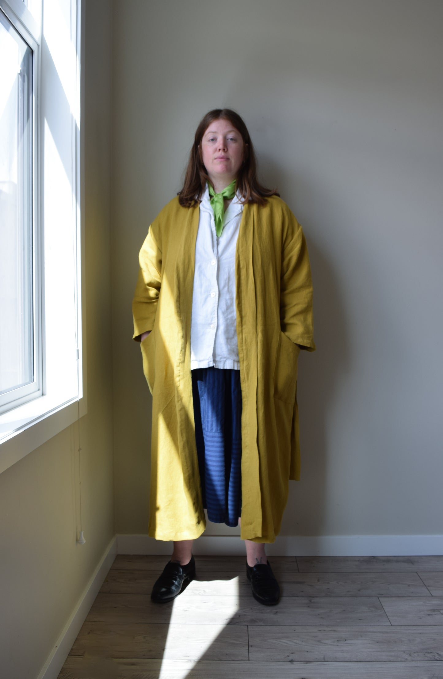 Mustard Linen Bathrobe | Multiple Sizes