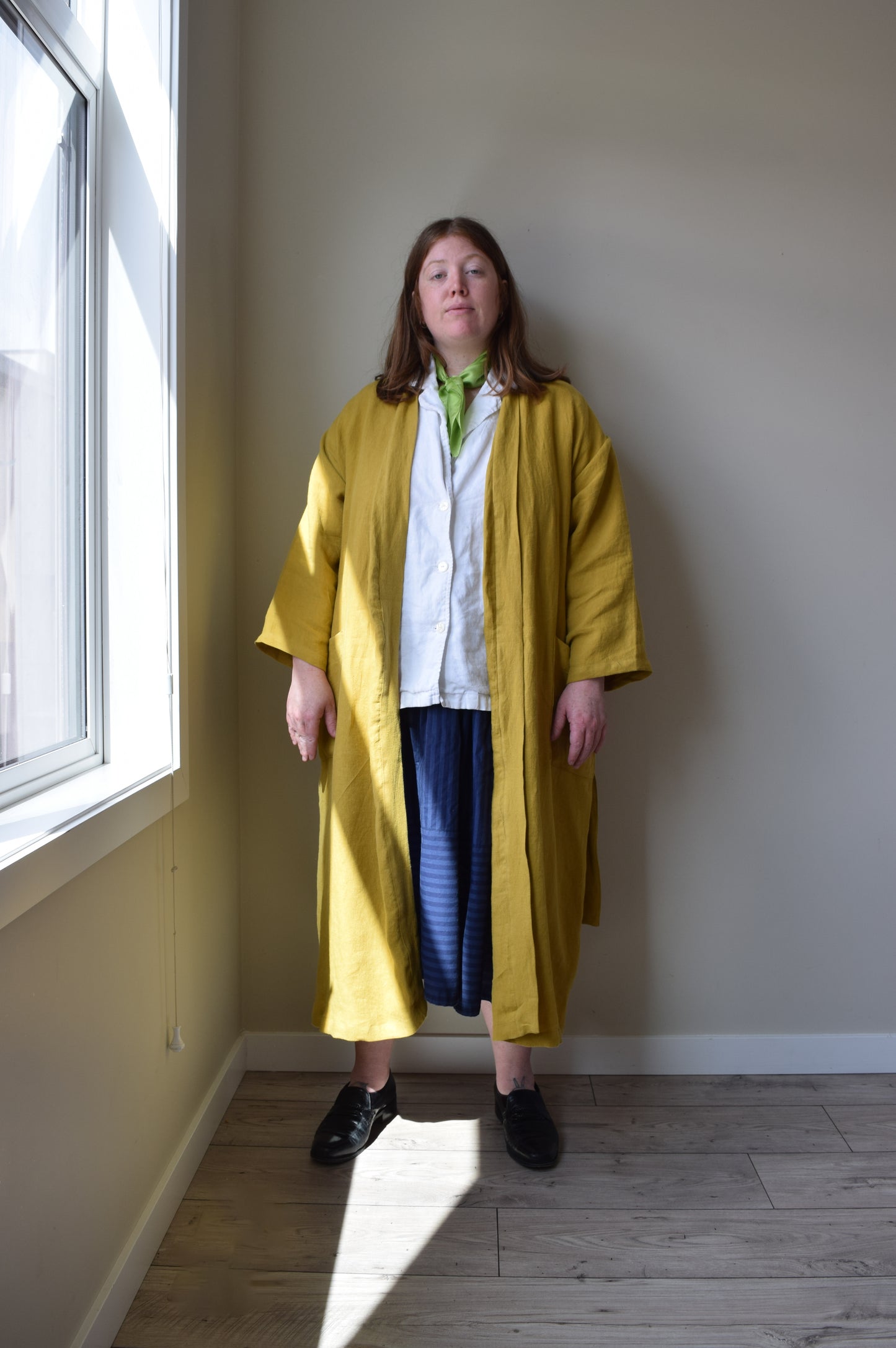 Mustard Linen Bathrobe | Multiple Sizes