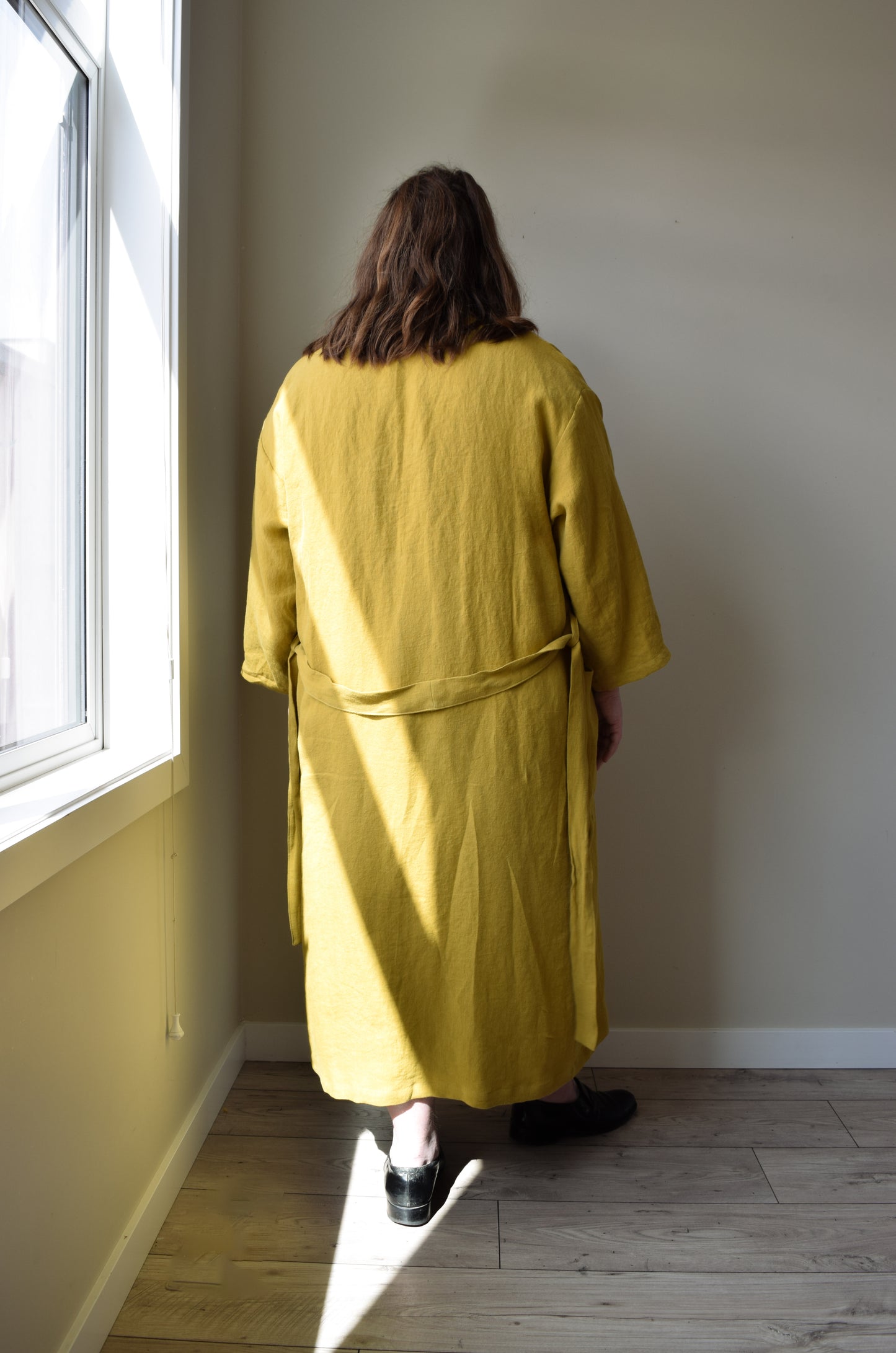 Mustard Linen Bathrobe | Multiple Sizes