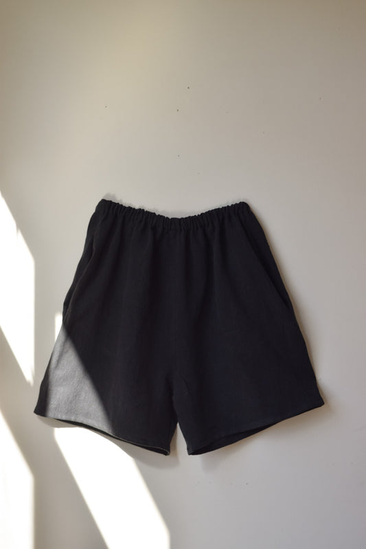 Black Linen Boxer Short | Multiple Sizes