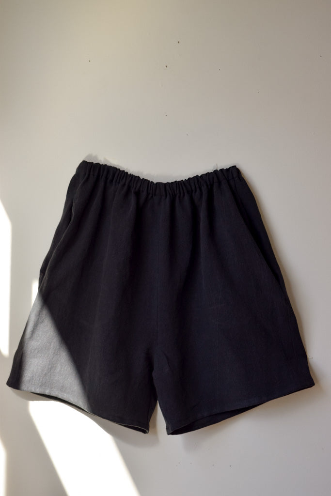 Black Linen Boxer Short | Multiple Sizes