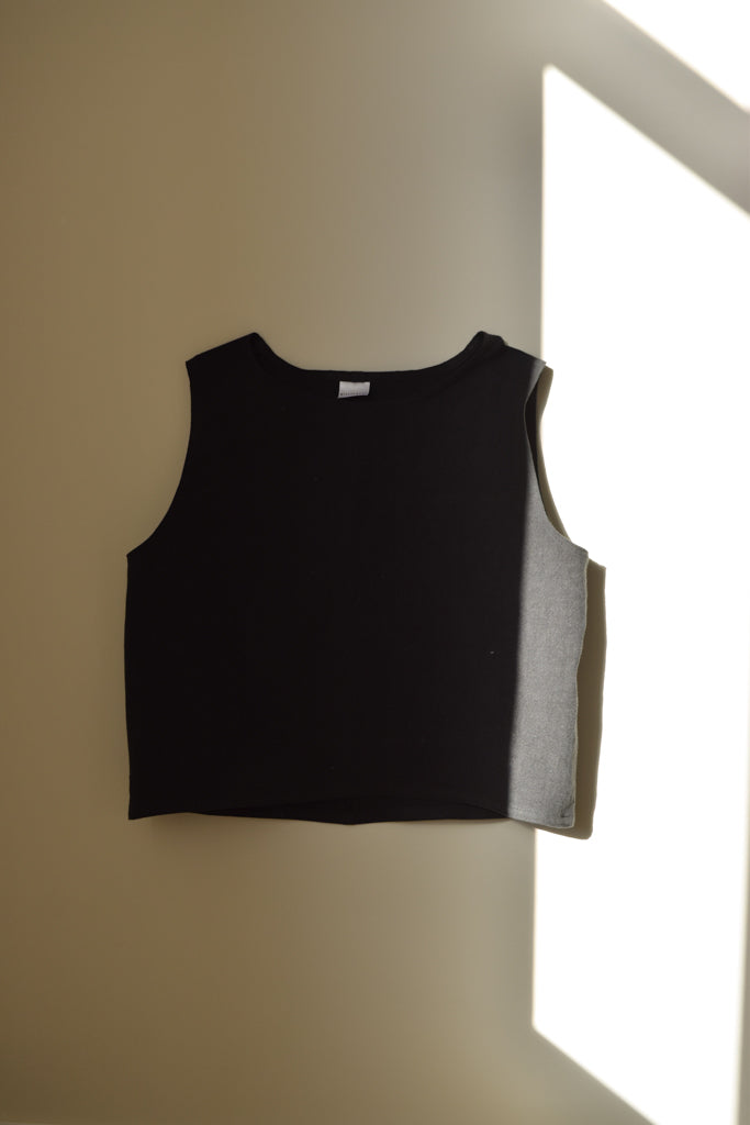 Black Linen Tank | XS