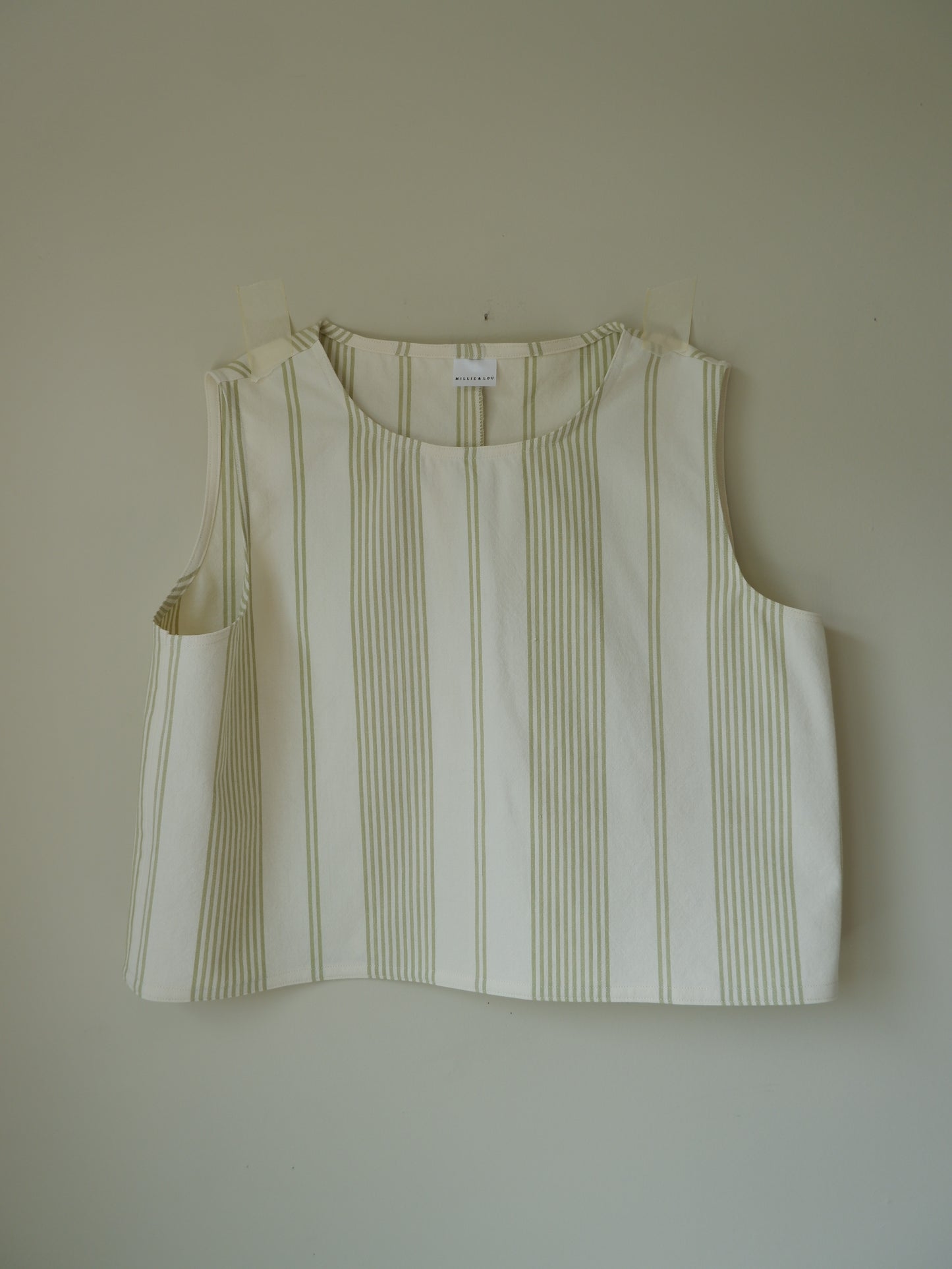 Olive & Cream Striped Set