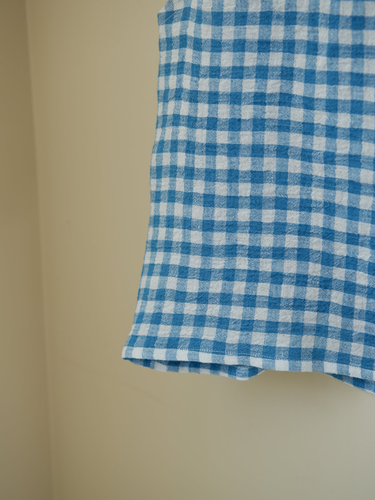 Linen Gingham Tank Top | XS