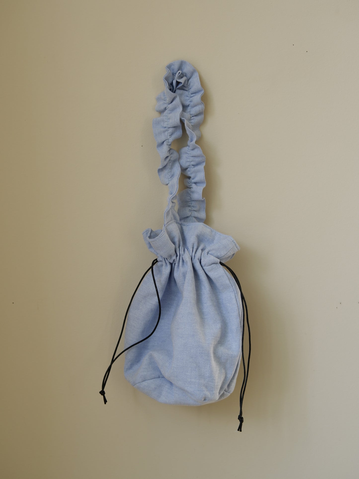 Ruffle Drawstring Bag