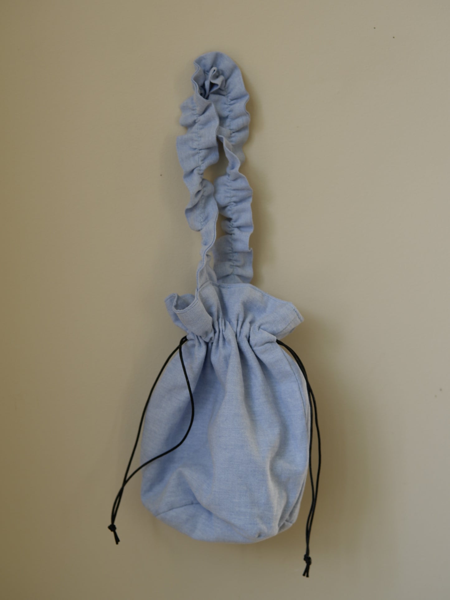 Ruffle Drawstring Bag