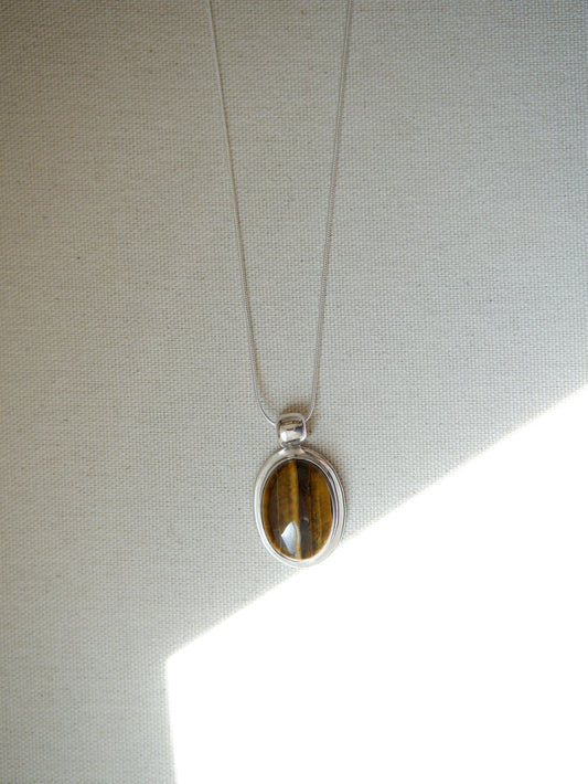 Sterling Tigers Eye Pendant