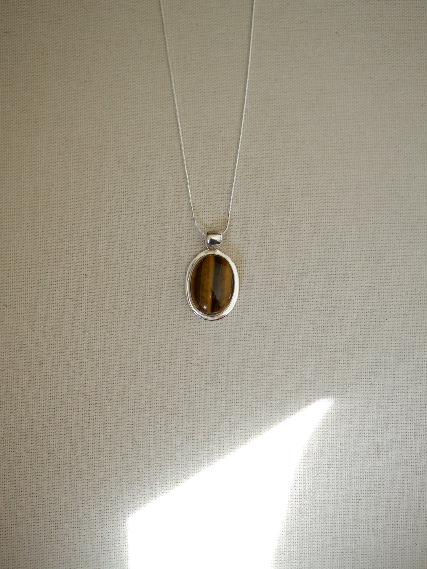 Sterling Tigers Eye Pendant