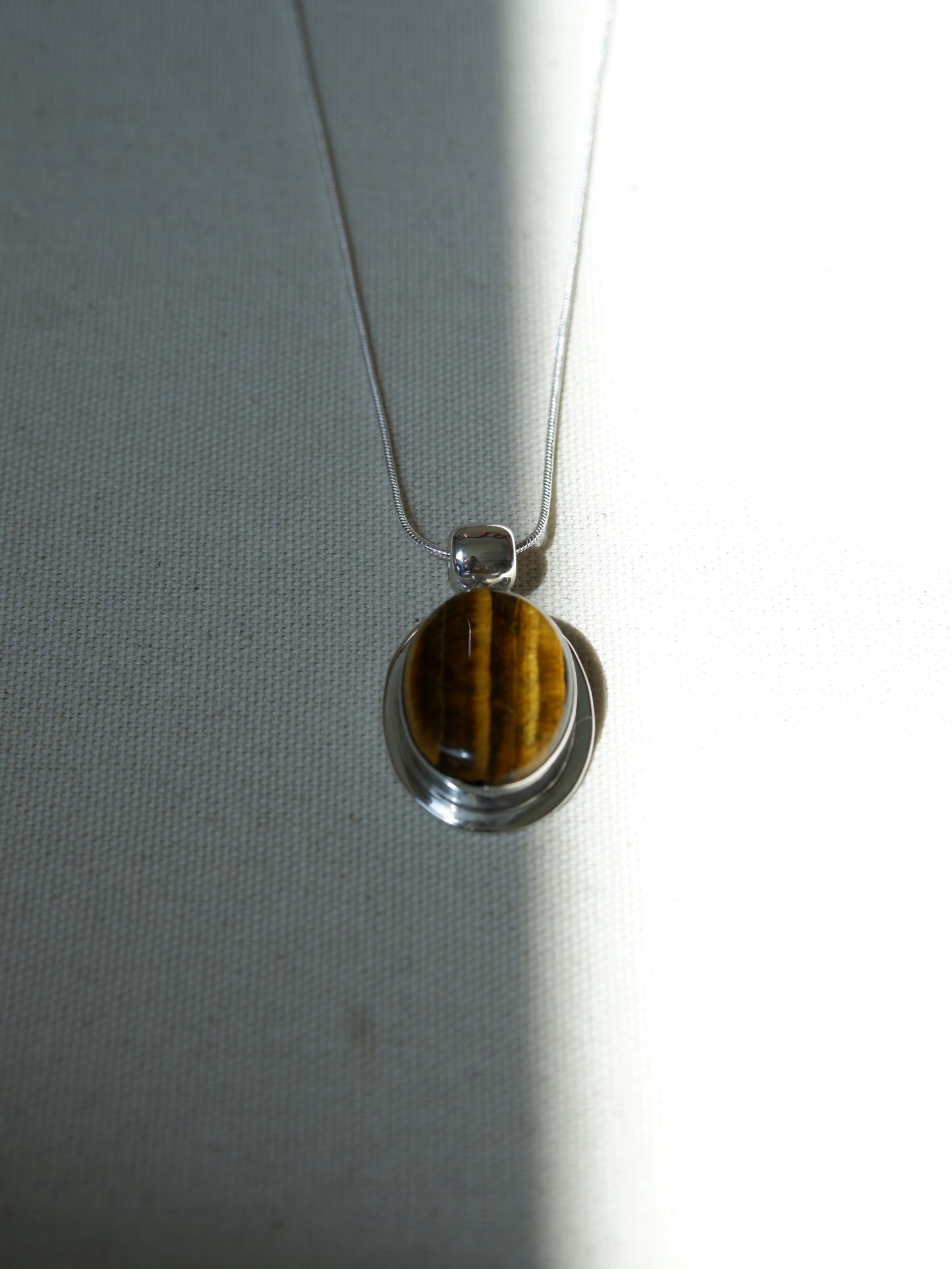 Sterling Tigers Eye Pendant