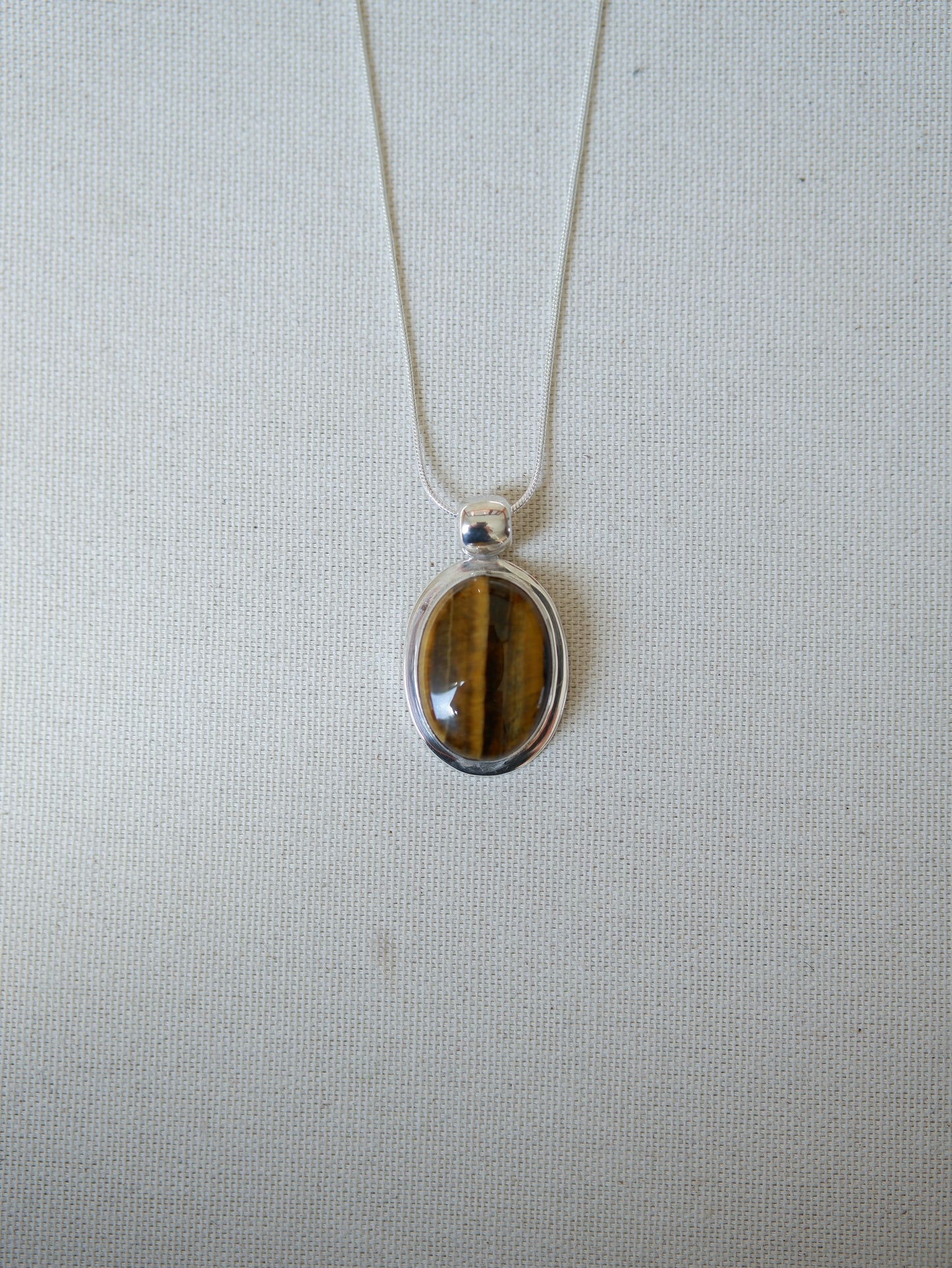 Sterling Tigers Eye Pendant