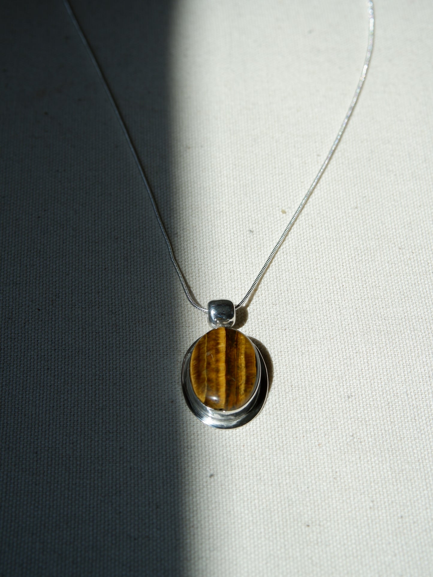 Sterling Tigers Eye Pendant