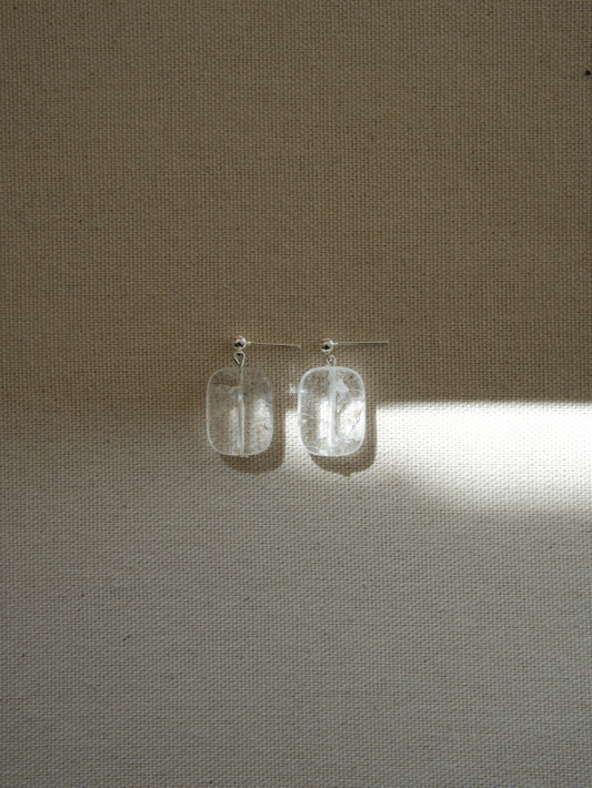 Square Quartz Studs