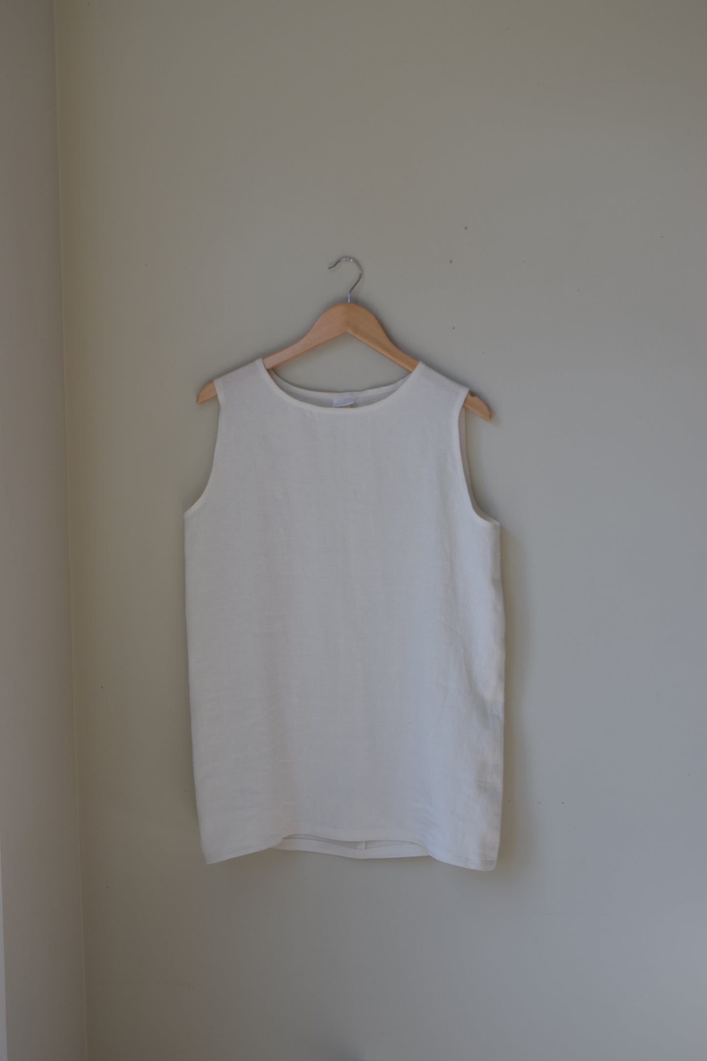 Cream Linen Tank Top | XS