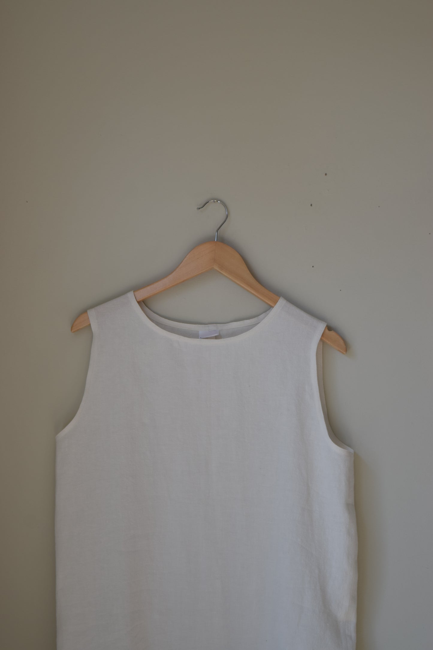 Cream Linen Tank Top | XS