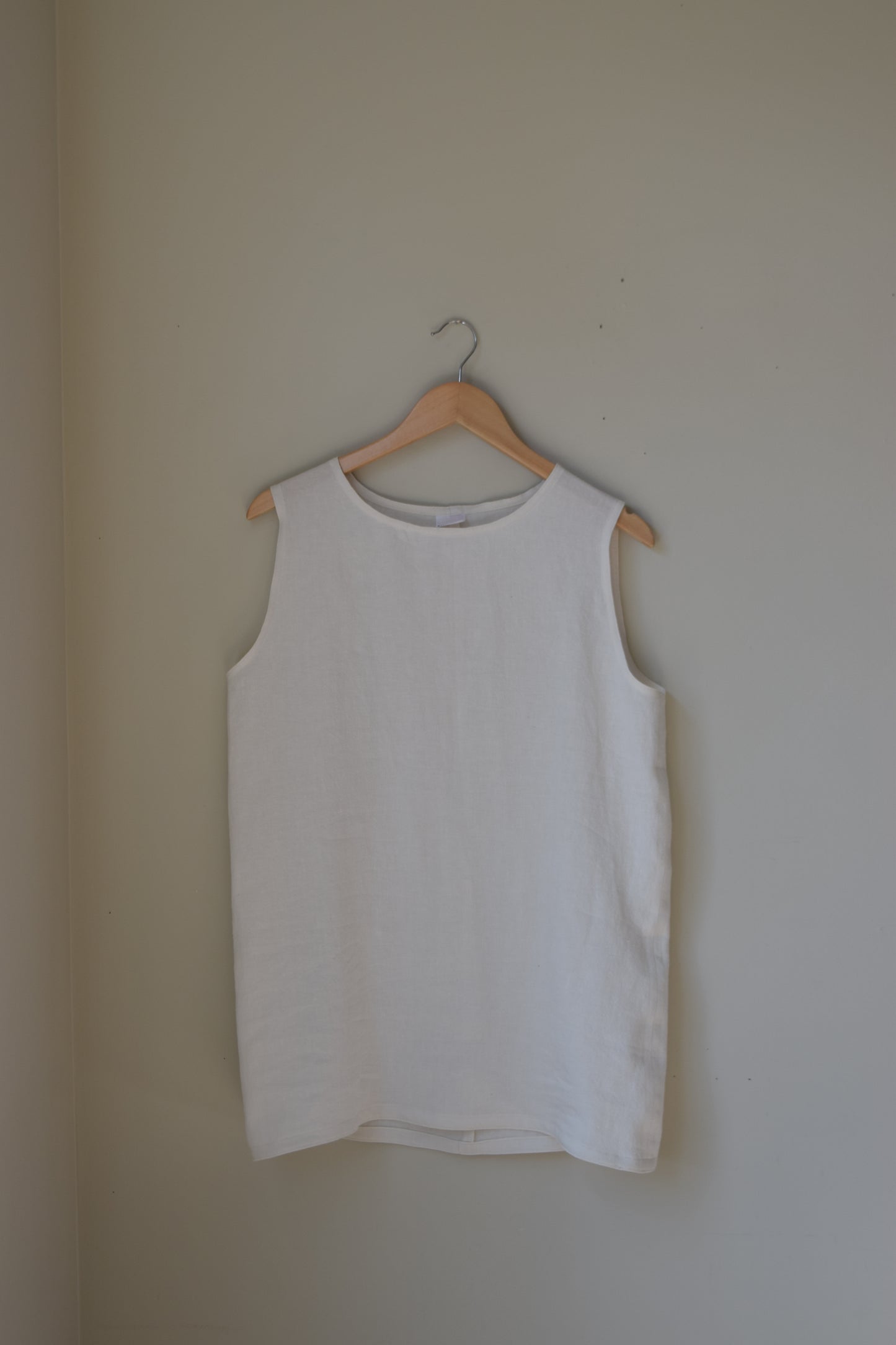 Cream Linen Tank Top | XS