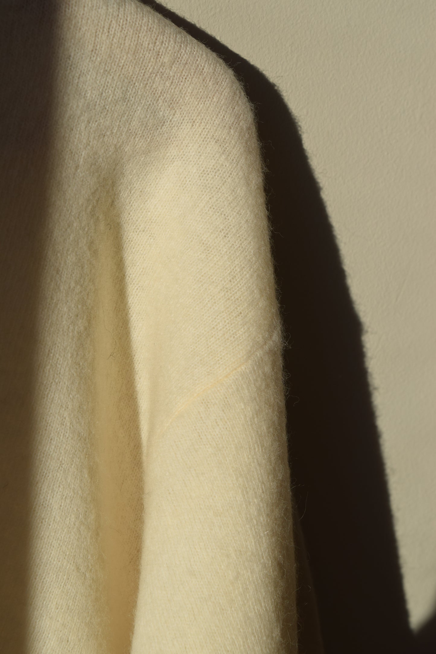 Cream Wool V-Neck Jumper