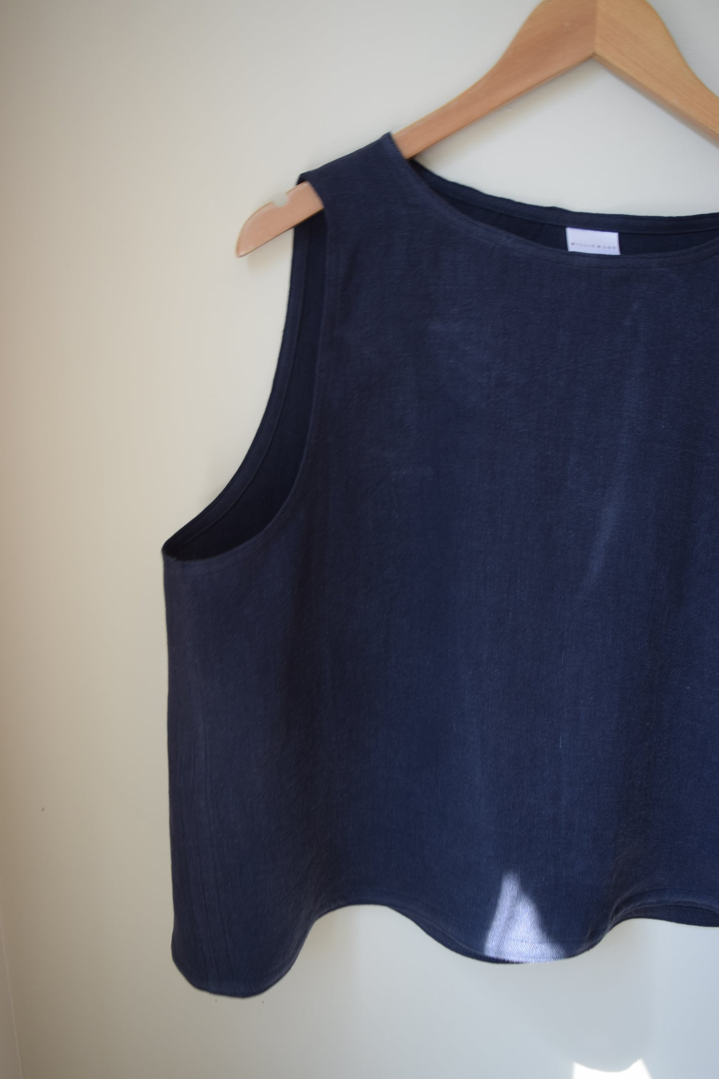 Navy Linen Twill Tank