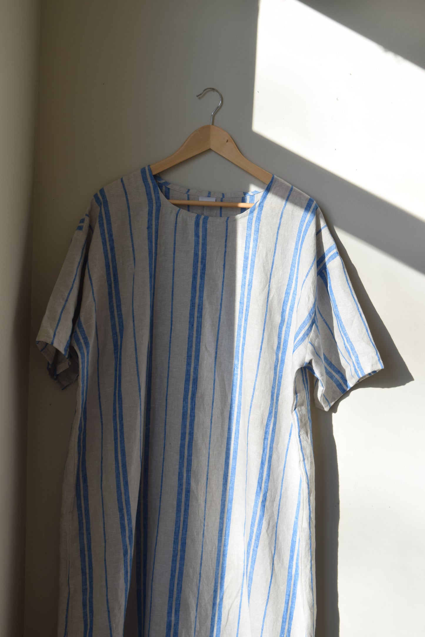 Striped Linen T-shirt Dress