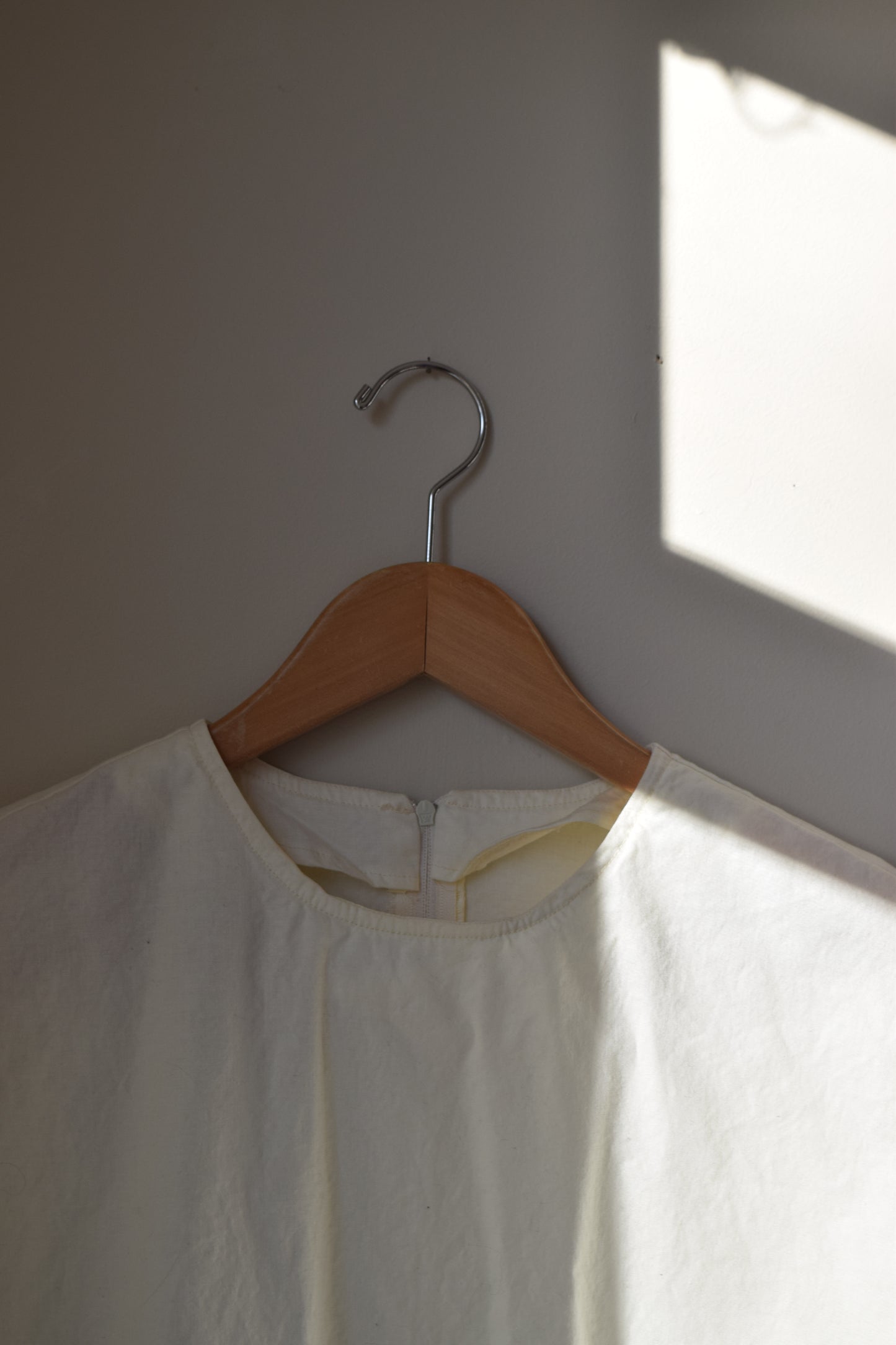 Cream Cotton Puff Sleeve Shirt