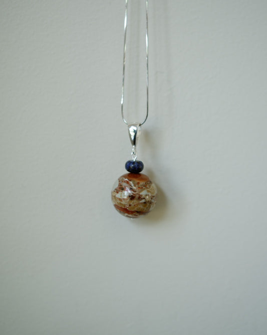 Terrazzo Jasper & Lapis Pendant