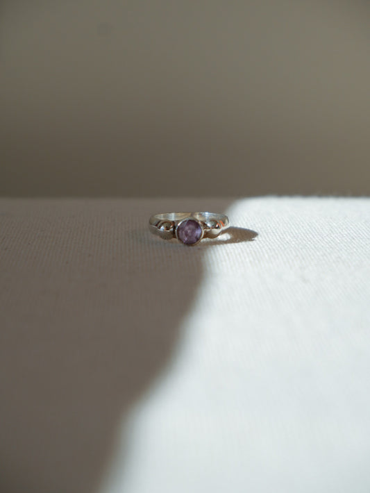 Silver Lilac Gem Ring