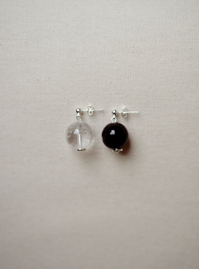 Onyx Orb Earrings