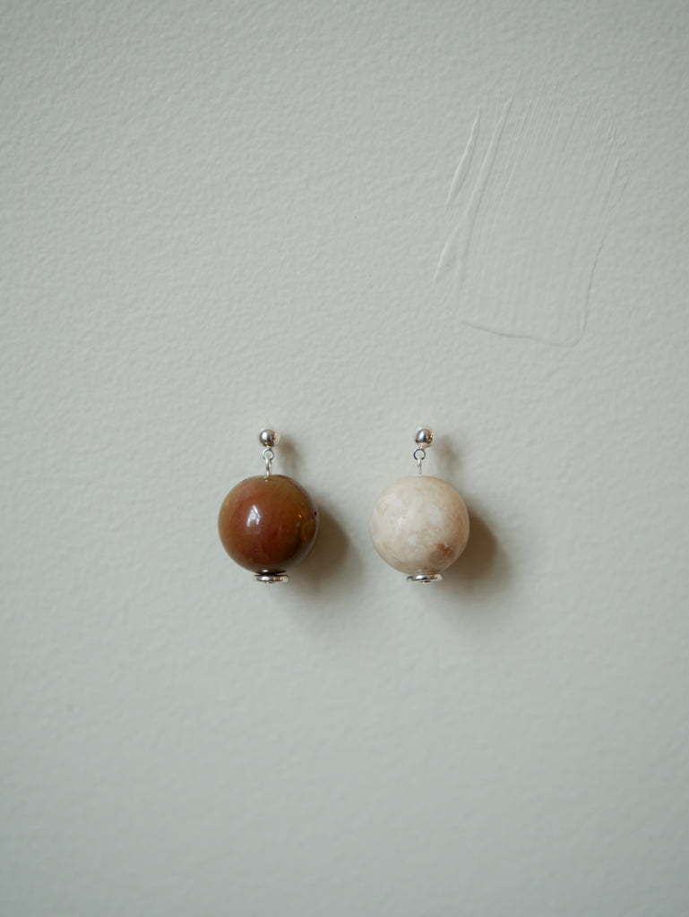 Jasper Orb Earrings