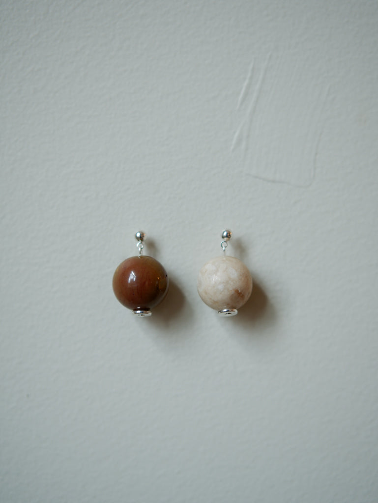 Jasper Orb Earrings