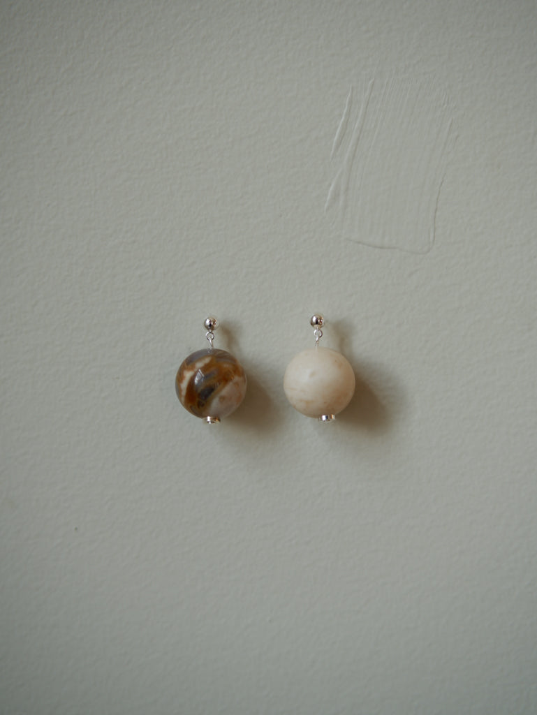 Agate & Jasper Orb Earrings