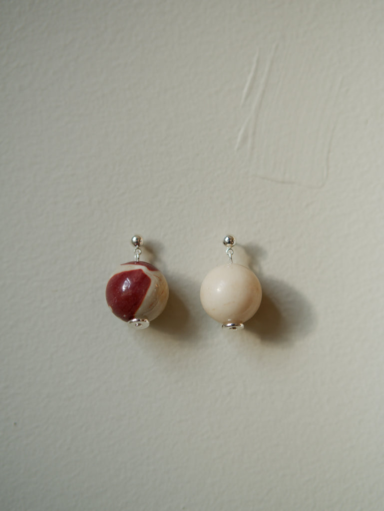 Jasper Orb Earrings