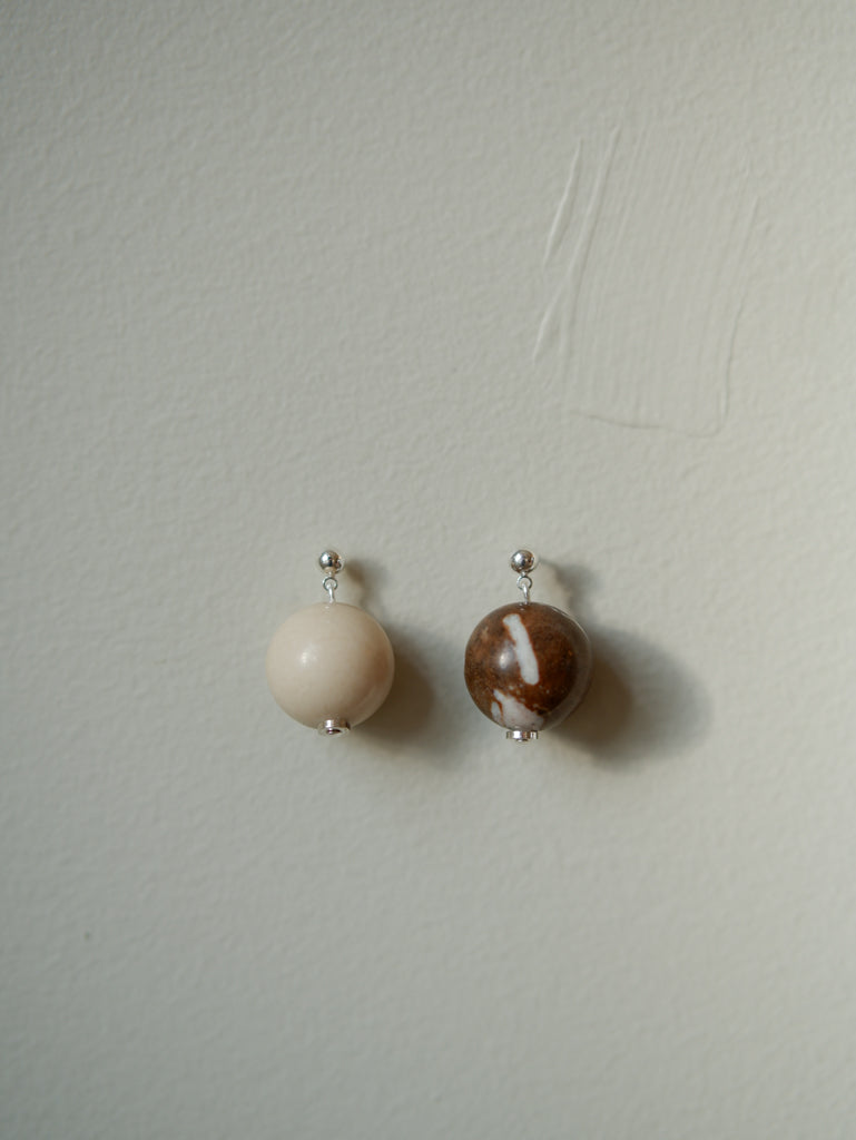 Jasper Orb Earrings