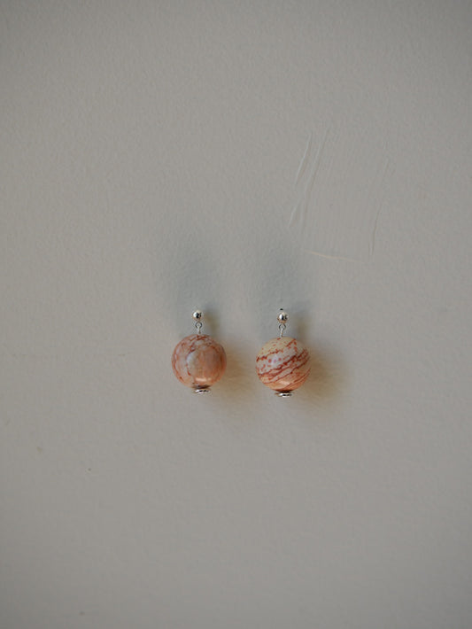 Jasper Orb Earrings