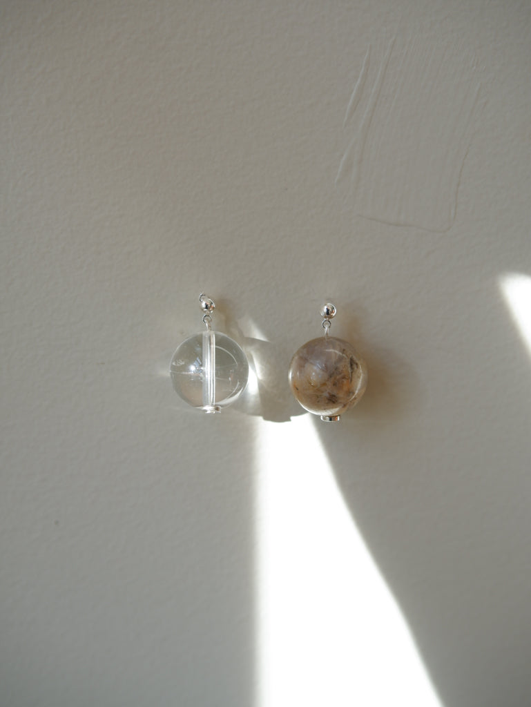 Quartz Orb Earrings