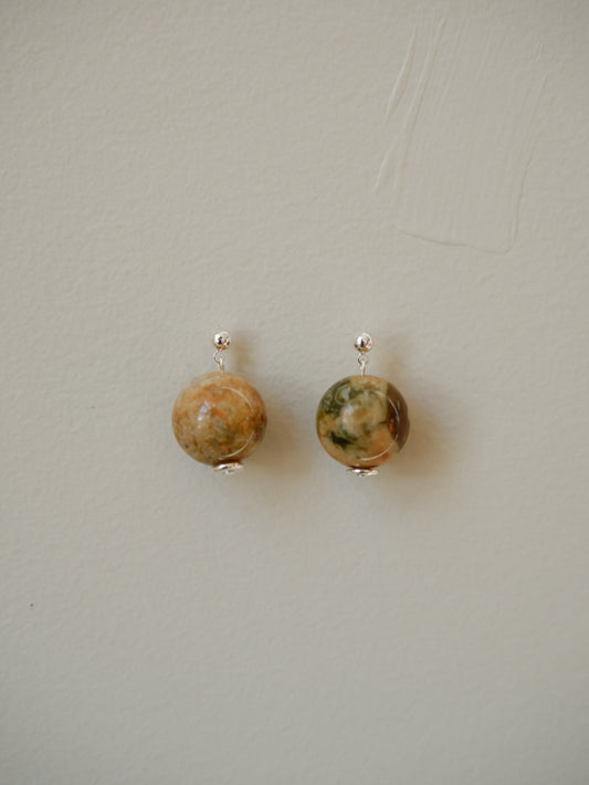 Agate Orb Earrings