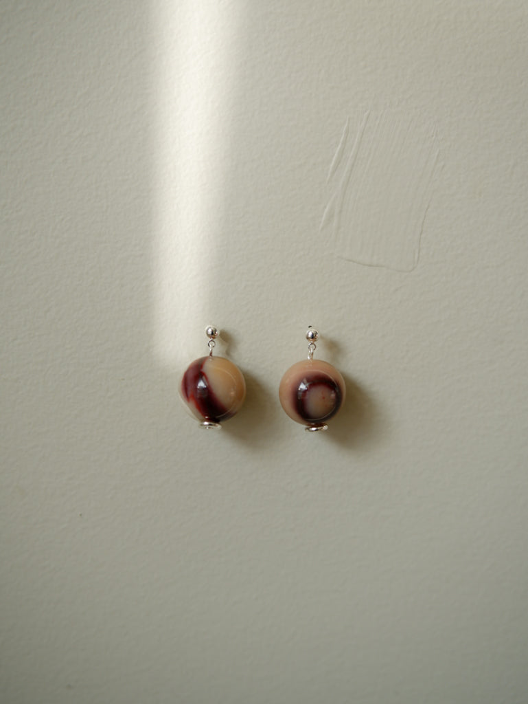 Mookaite Orb Earrings