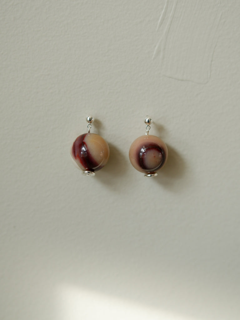 Mookaite Orb Earrings