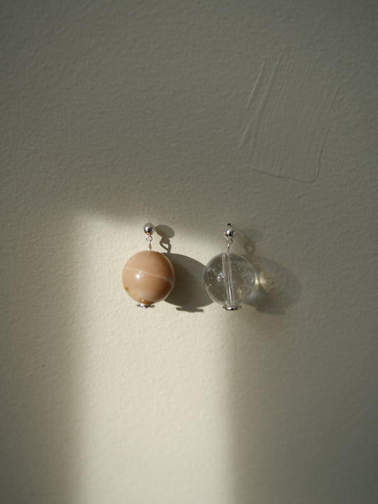 Quartz Orb Earrings