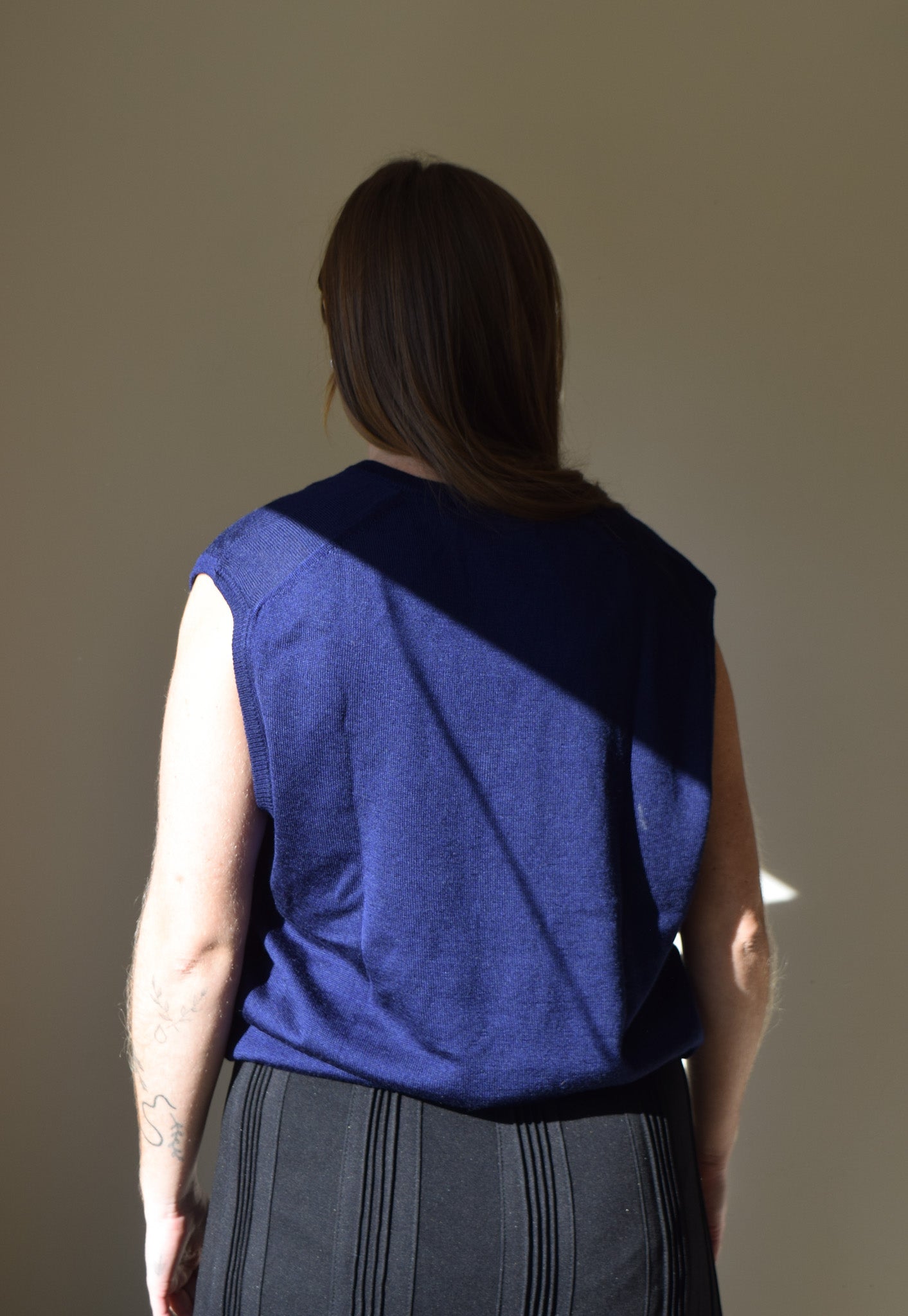 Navy Wool Sweater Vest