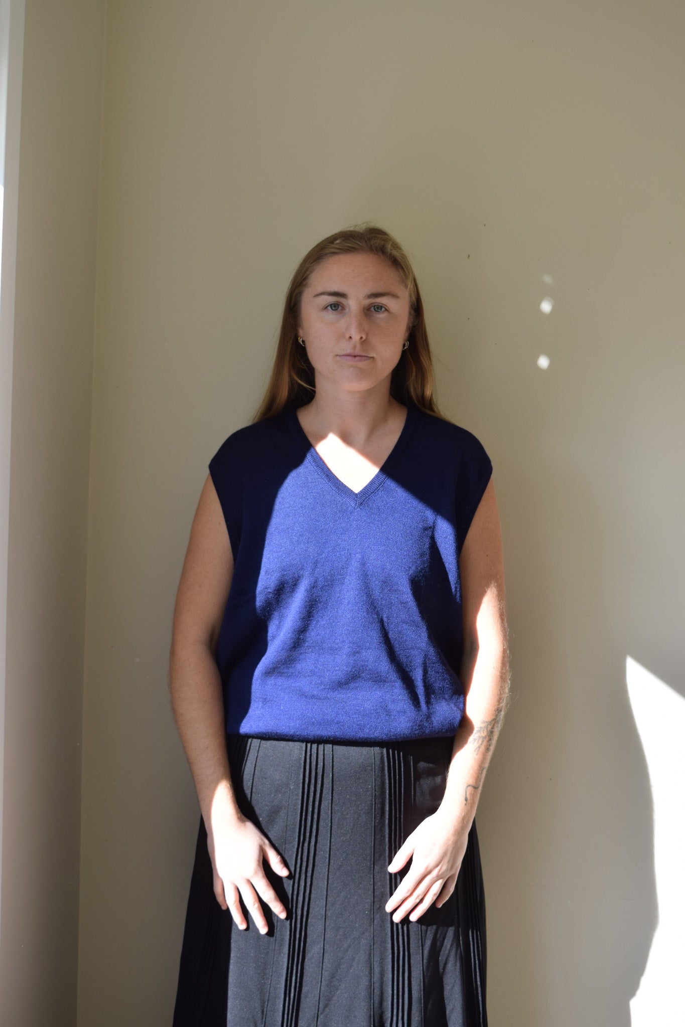 Navy Wool Sweater Vest