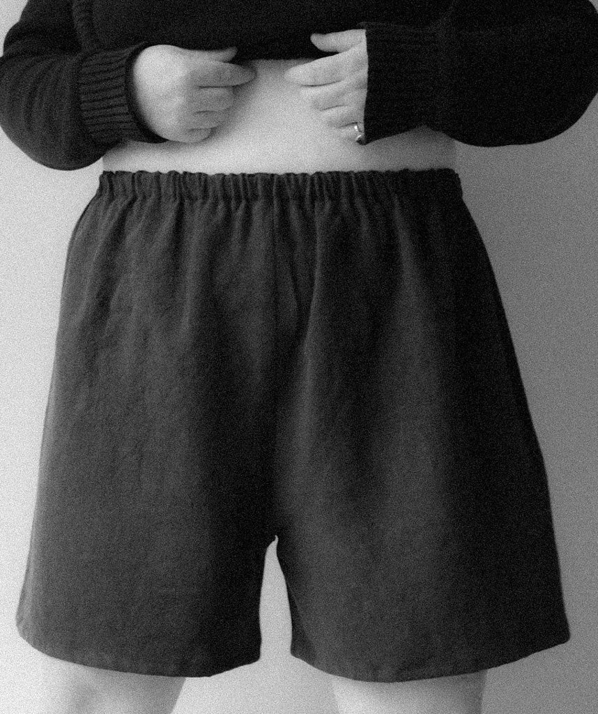 Black Linen Boxer Short | Multiple Sizes