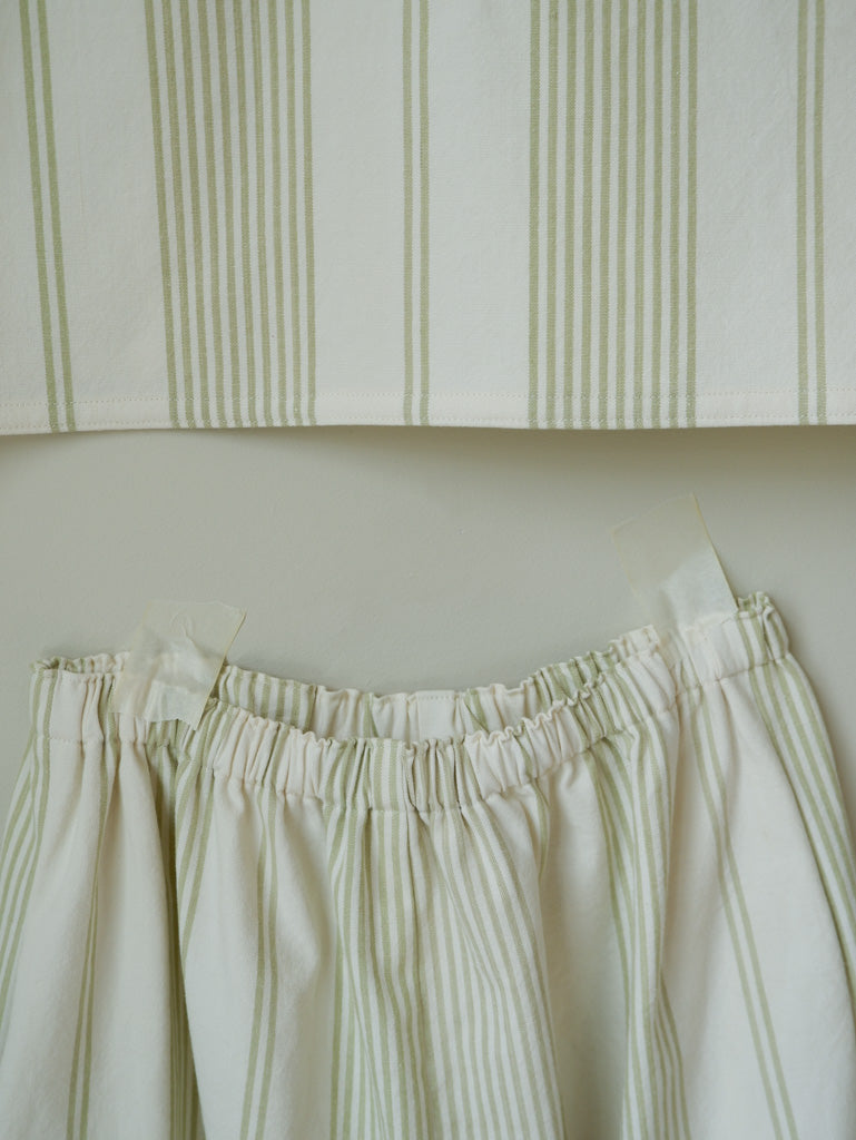 Olive & Cream Striped Set