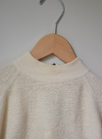 Cream Wool Raglan Sweater