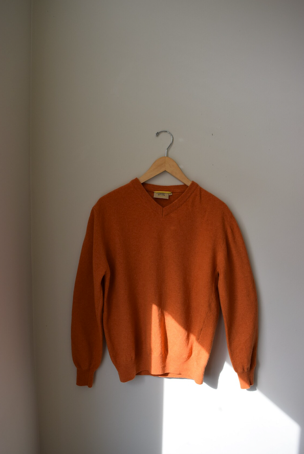 Pumpkin Wool V-neck