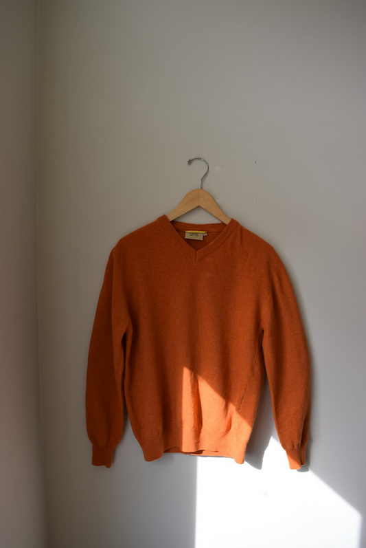 Pumpkin Wool V-neck