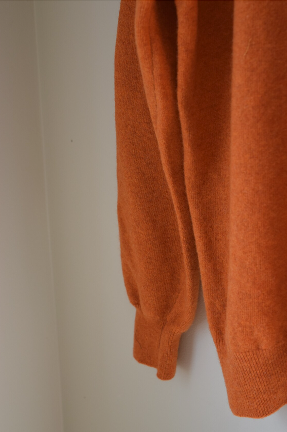 Pumpkin Wool V-neck