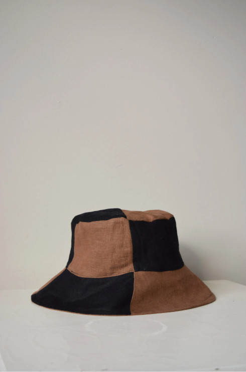 Patchwork Linen Bucket Hat