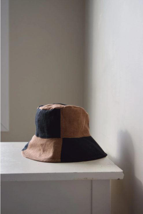 Patchwork Linen Bucket Hat