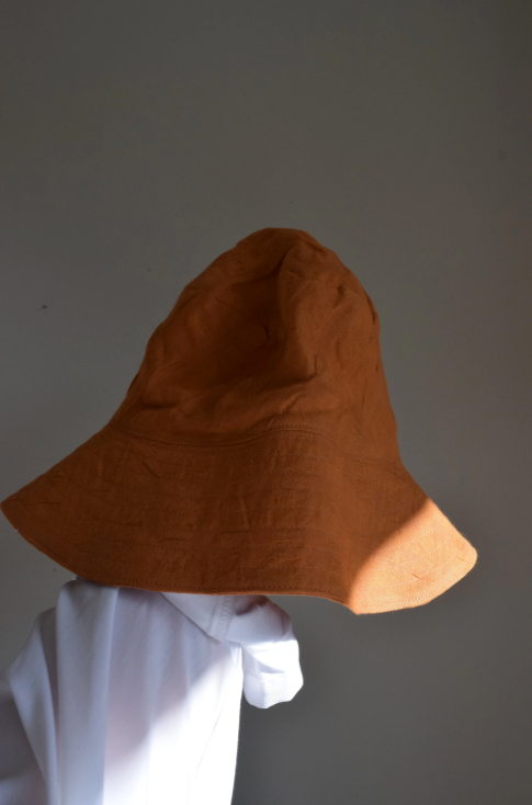 Pumpkin Gingham Bucket Hat