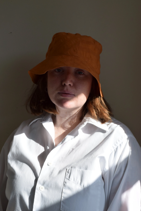 Pumpkin Gingham Bucket Hat